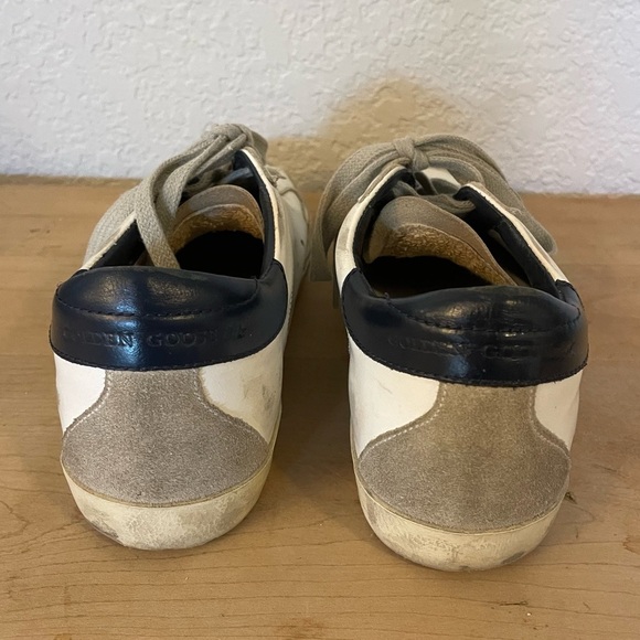 Golden Goose Super-Star Classic w/Spur in White/Ice/Night Blue - Box & Dust Bag! - Picture 8 of 13